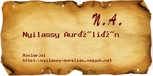 Nyilassy Aurélián névjegykártya